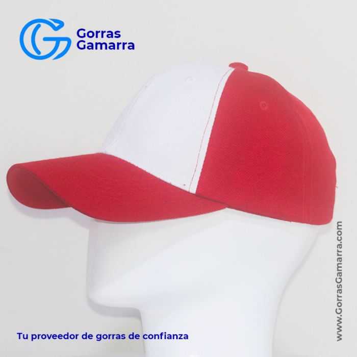 Gorra de Lona Rojo y Blanco